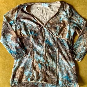 Dressbarn Lacy Multicolored Top